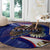 American Samoa Round Carpet Brave Eagle Flag Color