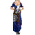 American Samoa Summer Maxi Dress Brave Eagle Flag Color