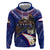 American Samoa Zip Hoodie Brave Eagle Flag Color