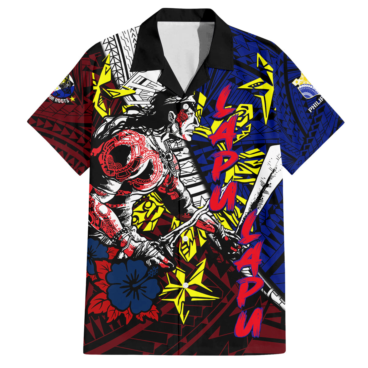 Philippines Lapu Lapu Family Matching Long Sleeve Bodycon Dress and Hawaiian Shirt Chief Filipino Tattoo DT02 Dad's Shirt - Short Sleeve Art - Polynesian Pride