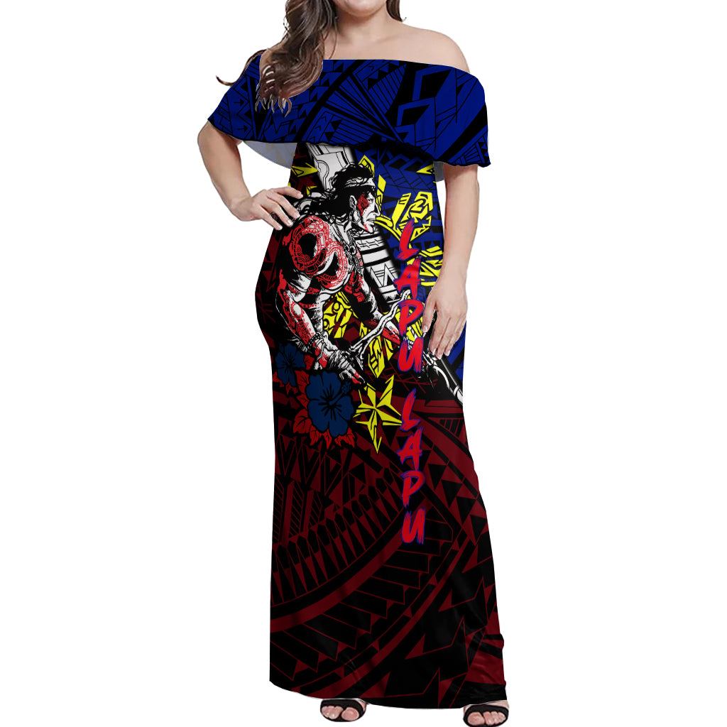 Philippines Lapu Lapu Off Shoulder Maxi Dress Chief Filipino Tattoo DT02 Women Art - Polynesian Pride