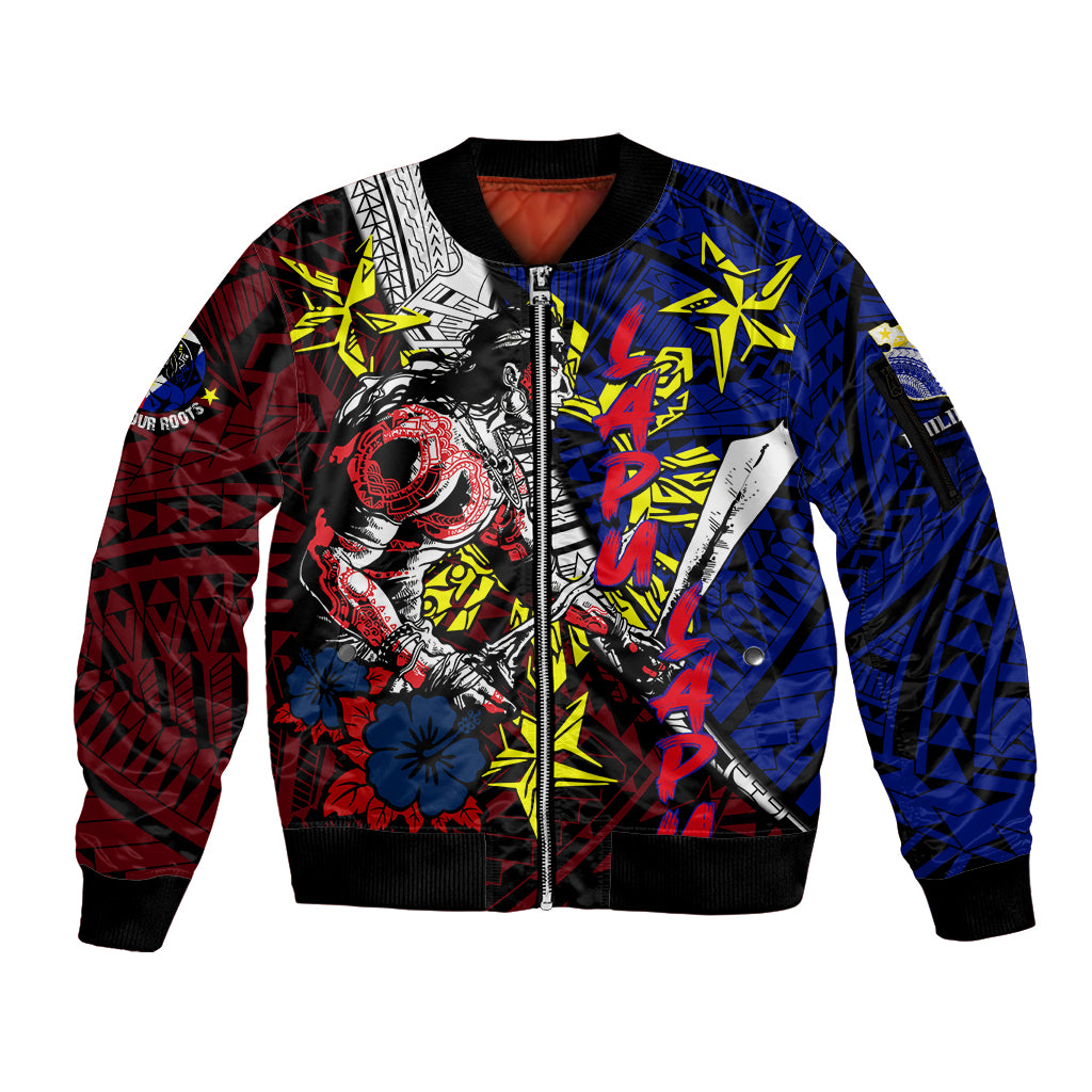 Philippines Lapu Lapu Sleeve Zip Bomber Jacket Chief Filipino Tattoo DT02 Unisex Art - Polynesian Pride