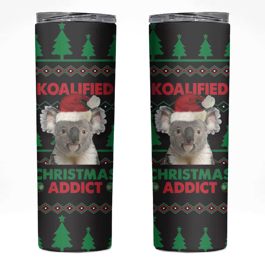 Cute Koala Skinny Tumbler Koalified Christmas Addict