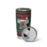 Cute Koala Tumbler Cup Koalified Christmas Addict
