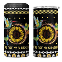 Hummingbird Sunflower Christmas 4 in 1 Can Cooler Tumbler You Are My Sunshine