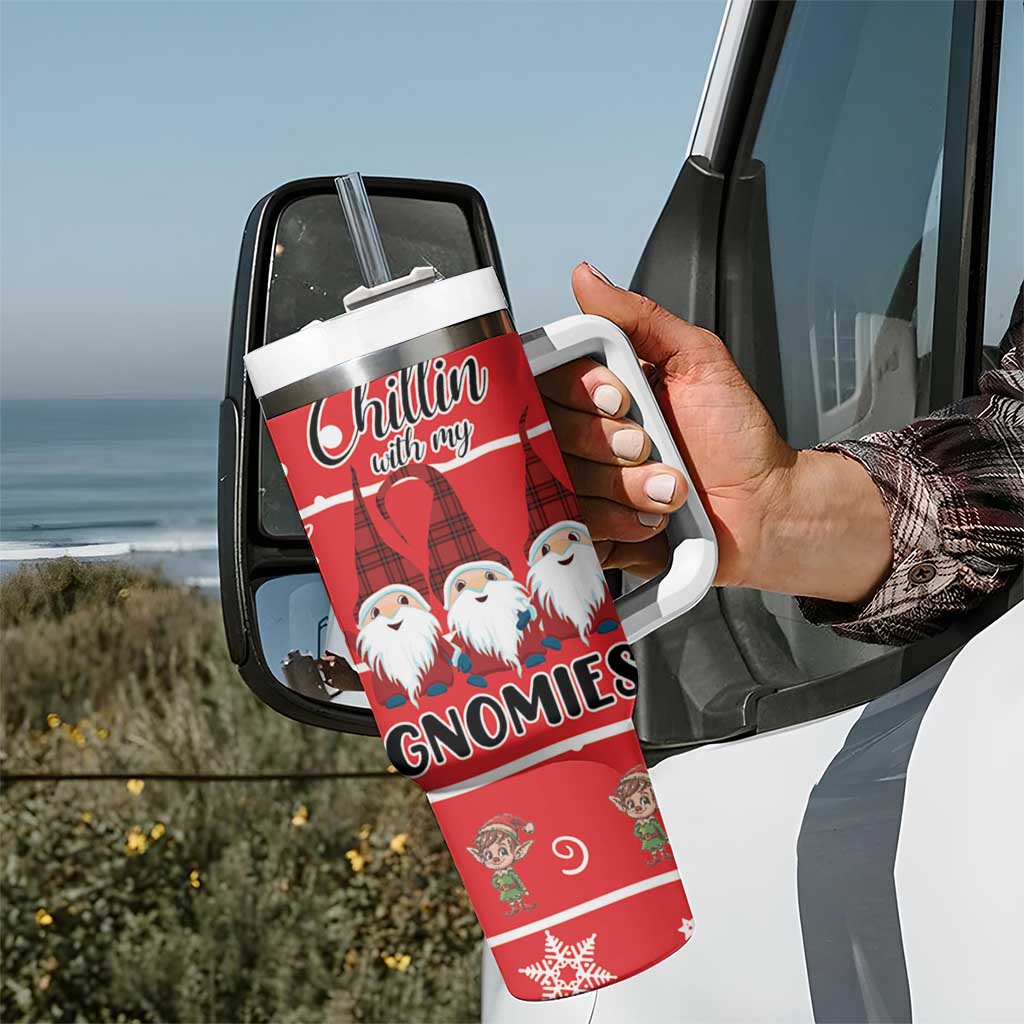 Chillin With My Gnomies Tumbler With Handle Merry Christmas DT03 - Polynesian Pride