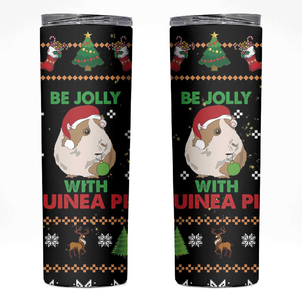 Guinea Pig Christmas Skinny Tumbler Be Jolly With Guinea Pig