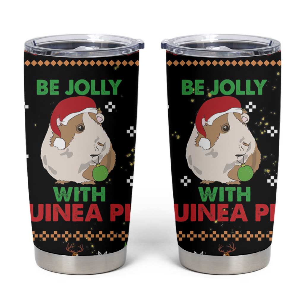 Guinea Pig Christmas Tumbler Cup Be Jolly With Guinea Pig