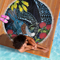 New Zealand Tui Bird Beach Blanket Maori Koru Mix Pohutukawa DT04 - Polynesian Pride