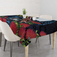 New Zealand Tui Bird Tablecloth Maori Koru Mix Pohutukawa DT04 - Polynesian Pride
