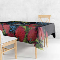 New Zealand Tui Bird Tablecloth Maori Koru Mix Pohutukawa DT04 - Polynesian Pride