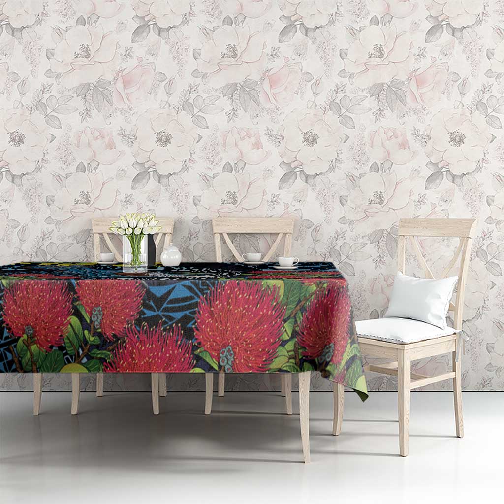 New Zealand Tui Bird Tablecloth Maori Koru Mix Pohutukawa DT04 - Polynesian Pride
