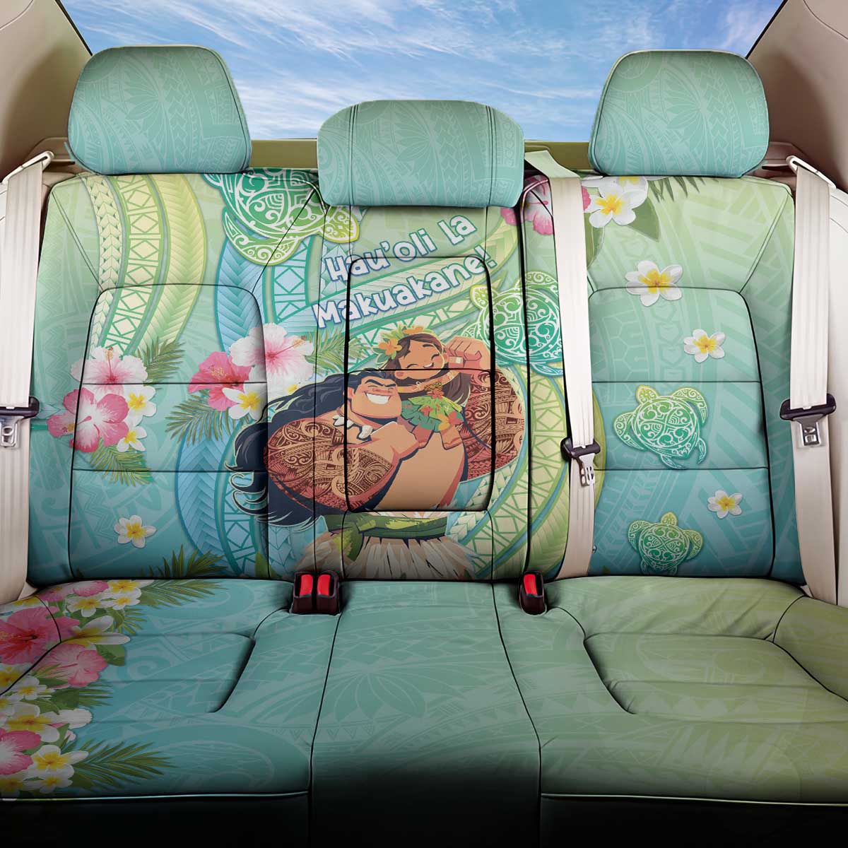 Hawaii Father's Day Back Car Seat Cover Happy Father And Child