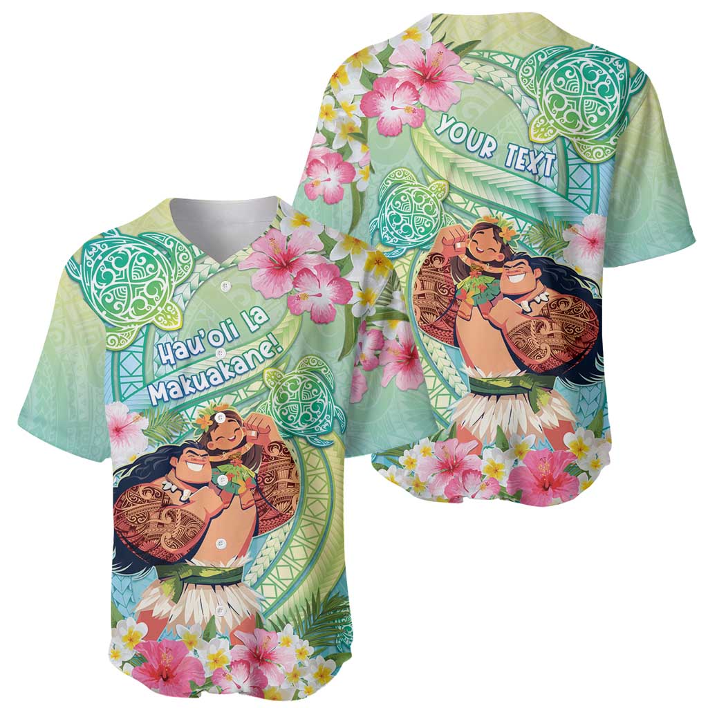 Personalised Hawaii Father's Day Baseball Jersey Happy Father And Child