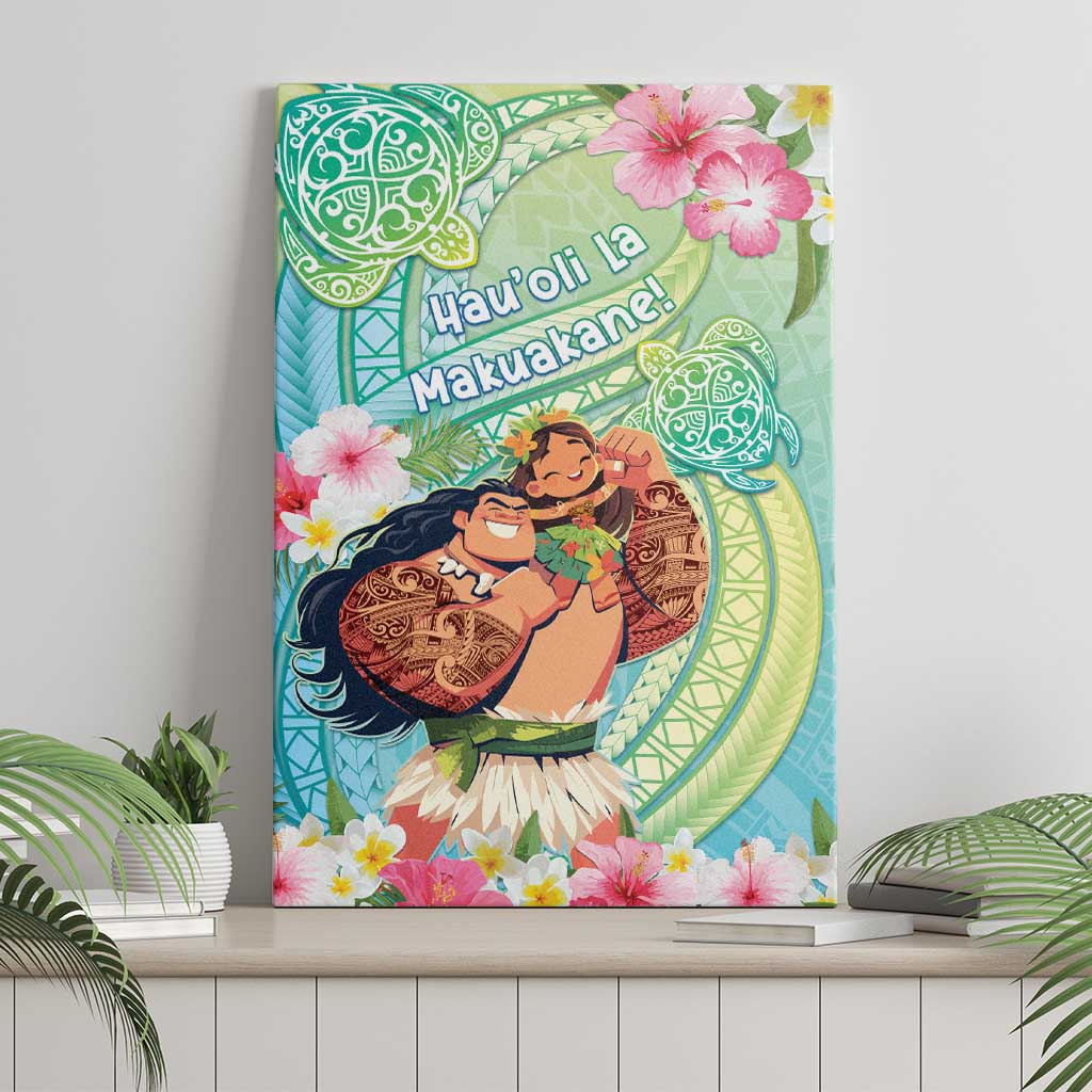 Hawaii Father's Day Canvas Wall Art Happy Father And Child DT04 - Polynesian Pride