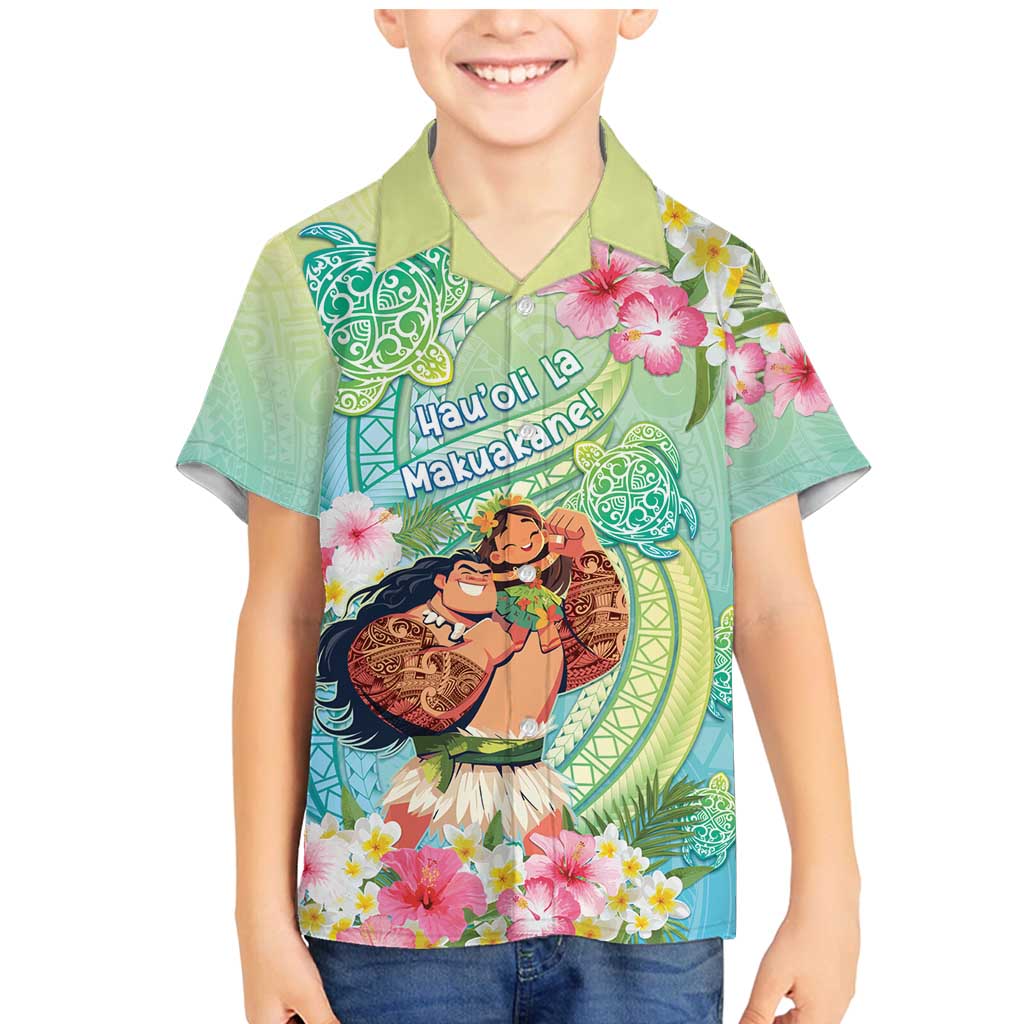 Personalised Hawaii Father's Day Family Matching Mermaid Dress and Hawaiian Shirt Happy Father And Child