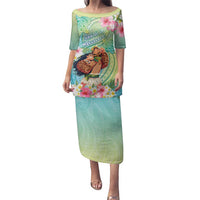 Personalised Hawaii Father's Day Family Matching Puletasi and Hawaiian Shirt Happy Father And Child