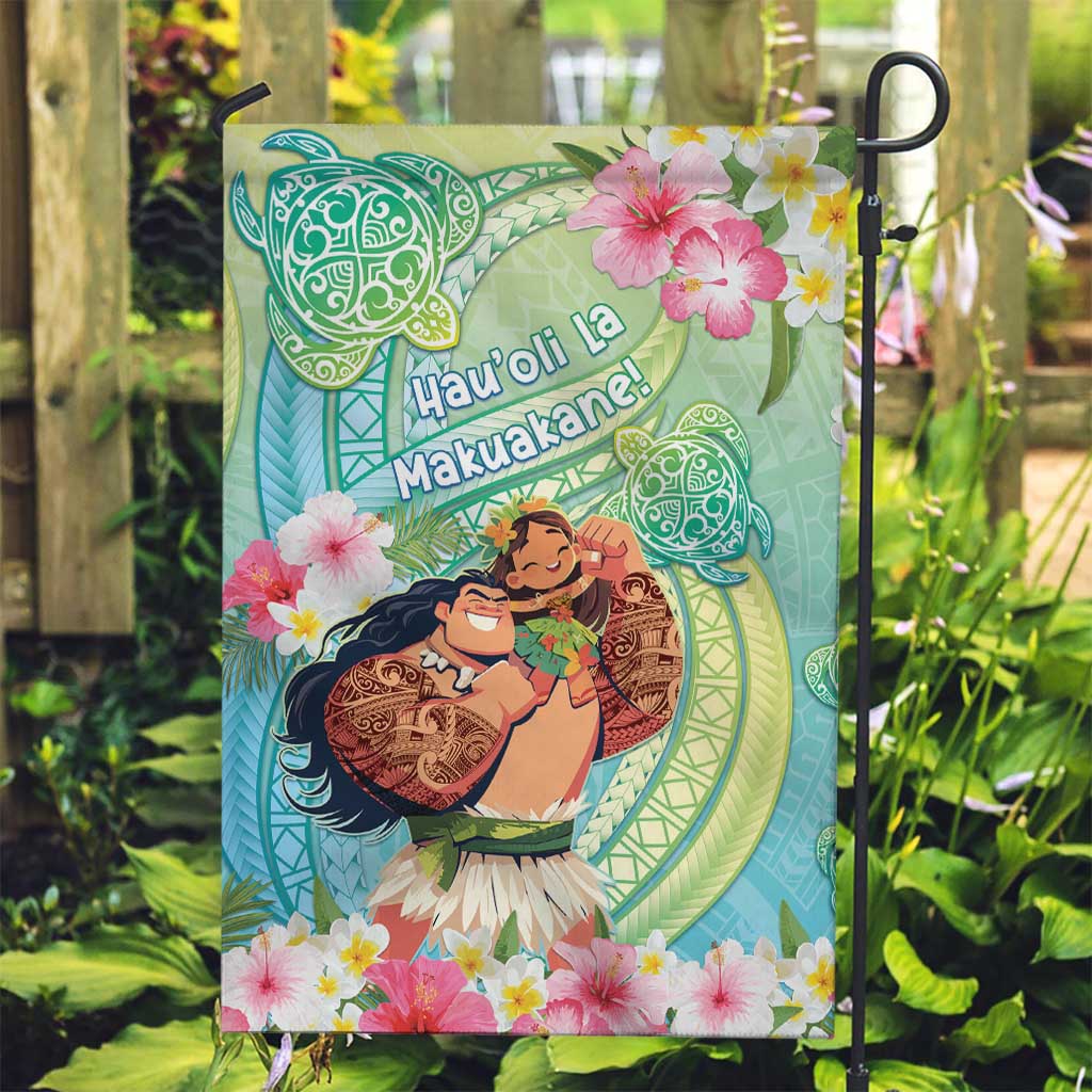 Hawaii Father's Day Garden Flag Happy Father And Child DT04 Garden Flag Green - Polynesian Pride