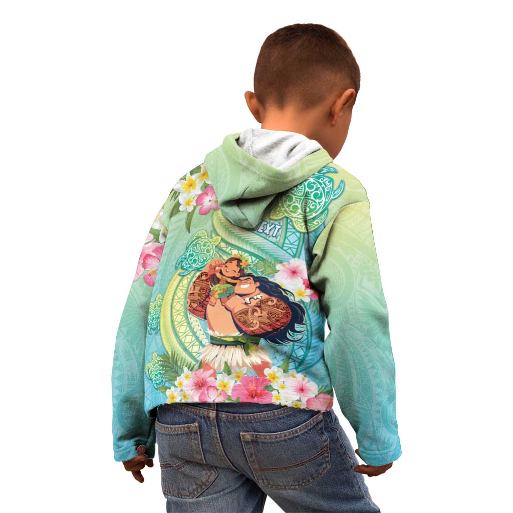 Personalised Hawaii Father's Day Kid Hoodie Happy Father And Child
