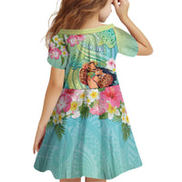 Personalised Hawaii Father's Day Kid Short Sleeve Dress Happy Father And Child DT04 - Polynesian Pride