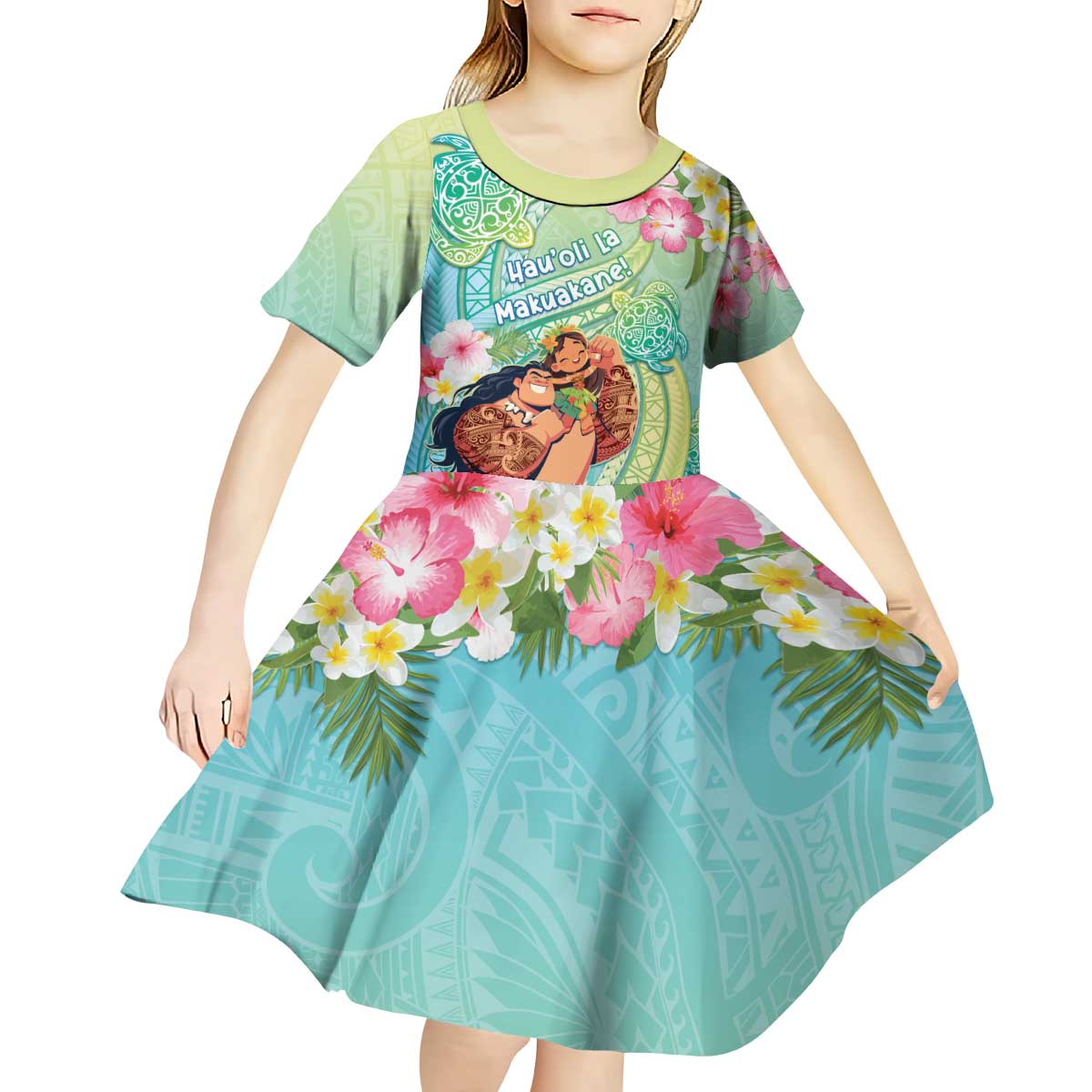 Personalised Hawaii Father's Day Kid Short Sleeve Dress Happy Father And Child DT04 - Polynesian Pride