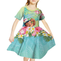 Personalised Hawaii Father's Day Kid Short Sleeve Dress Happy Father And Child DT04 - Polynesian Pride