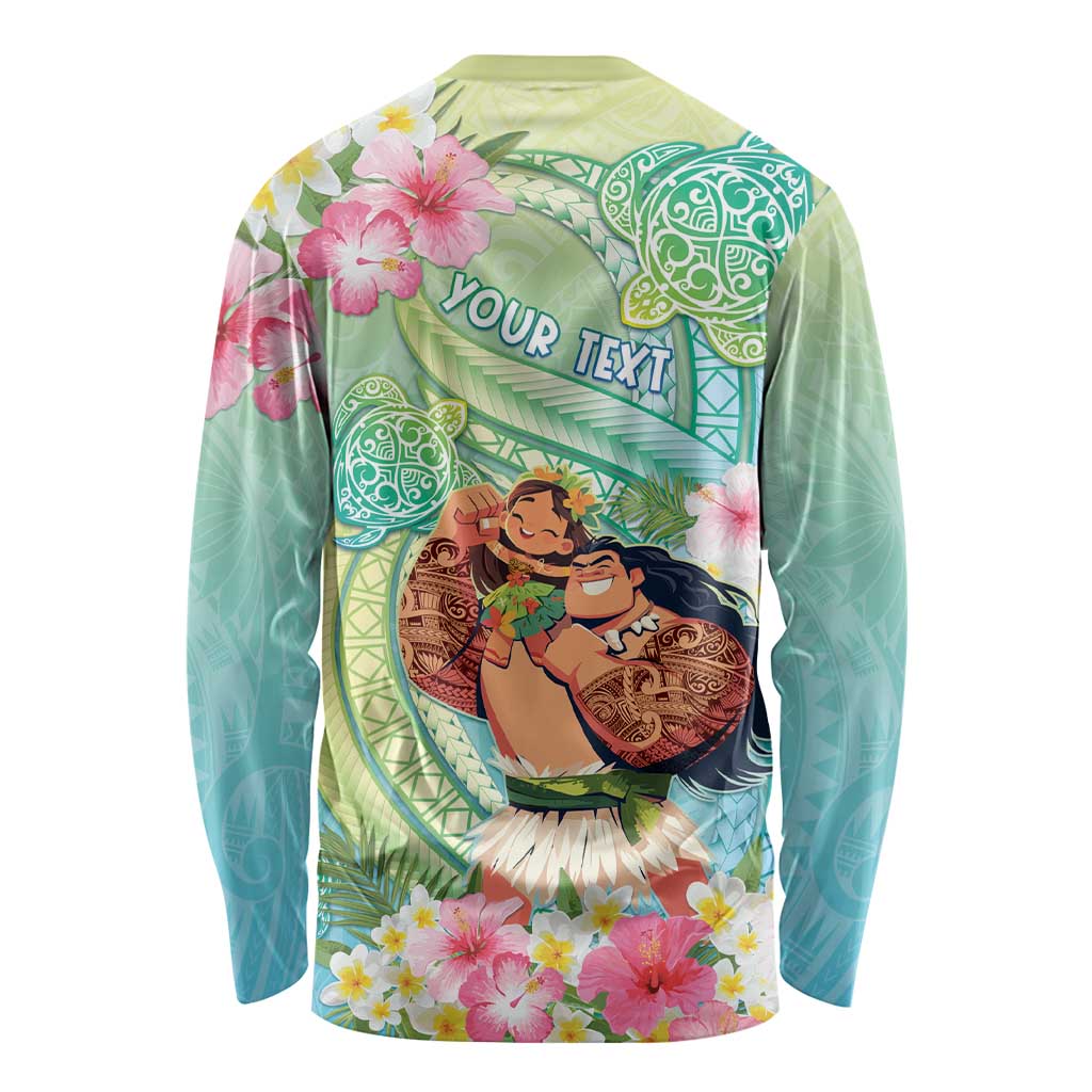 Personalised Hawaii Father's Day Long Sleeve Shirt Happy Father And Child DT04 - Polynesian Pride