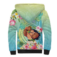 Personalised Hawaii Father's Day Sherpa Hoodie Happy Father And Child DT04 - Polynesian Pride