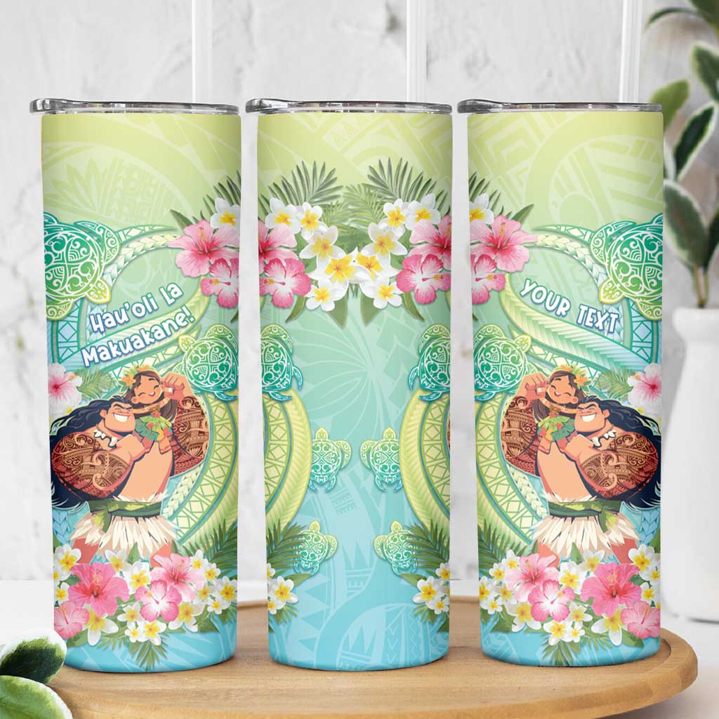 Personalised Hawaii Father's Day Skinny Tumbler Happy Father And Child