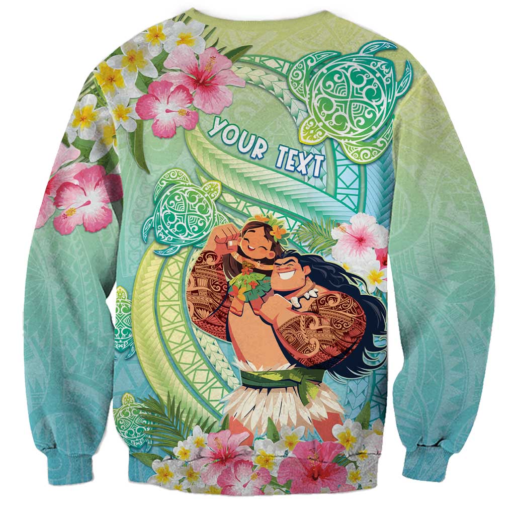 Personalised Hawaii Father's Day Sweatshirt Happy Father And Child DT04 - Polynesian Pride