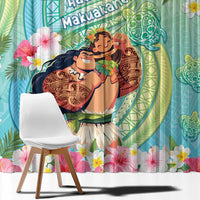 Hawaii Father's Day Window Curtain Happy Father And Child DT04 - Polynesian Pride
