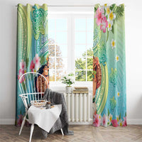 Hawaii Father's Day Window Curtain Happy Father And Child DT04 - Polynesian Pride