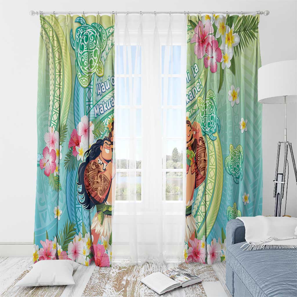 Hawaii Father's Day Window Curtain Happy Father And Child DT04 - Polynesian Pride