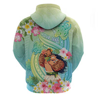 Personalised Hawaii Father's Day Zip Hoodie Happy Father And Child