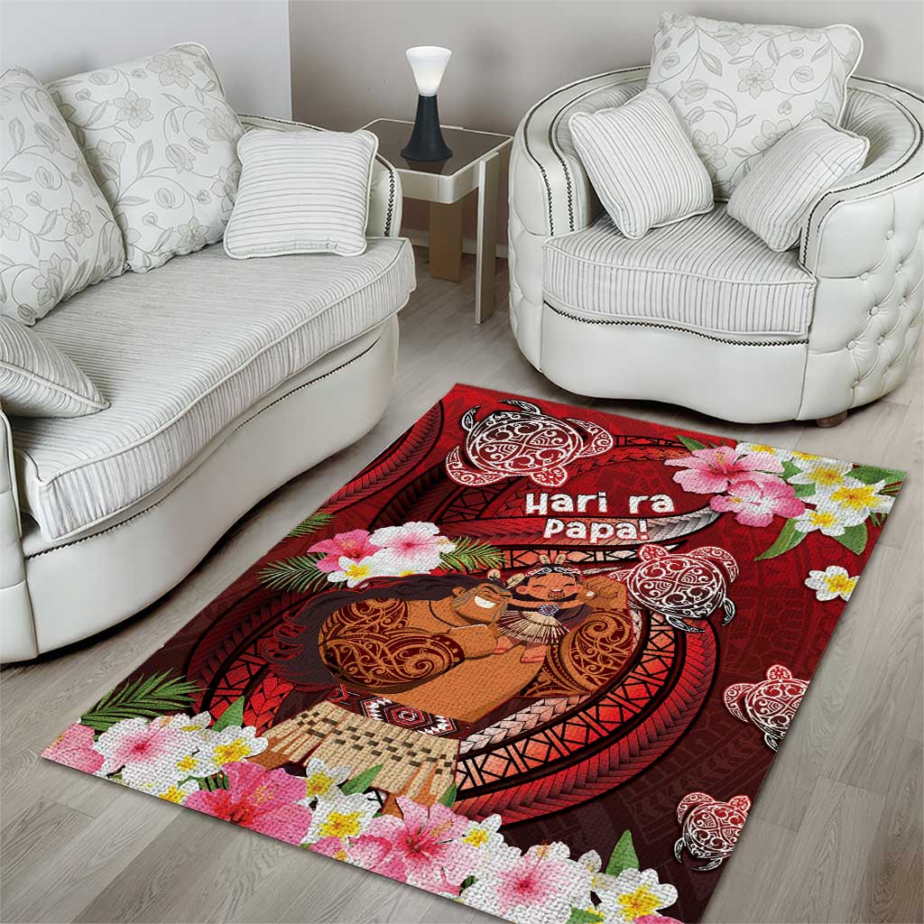 New Zealand Father's Day Area Rug Happy Father And Child