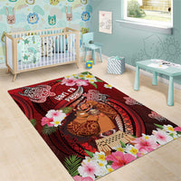 New Zealand Father's Day Area Rug Happy Father And Child