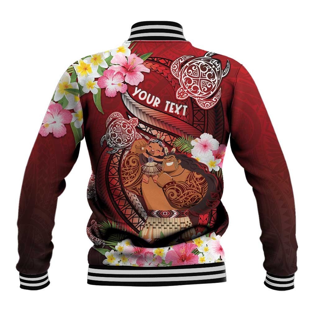 Personalised New Zealand Father's Day Baseball Jacket Happy Father And Child DT04 - Polynesian Pride