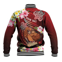Personalised New Zealand Father's Day Baseball Jacket Happy Father And Child DT04 - Polynesian Pride