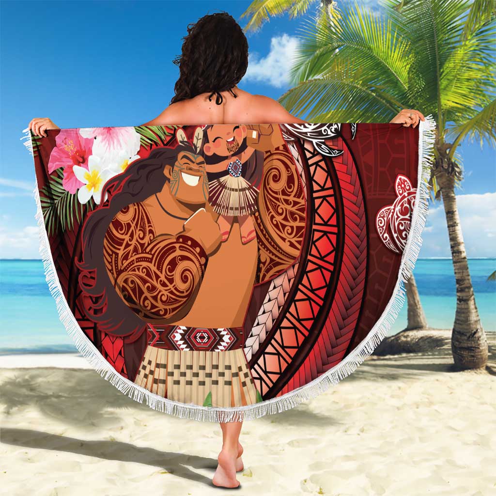 New Zealand Father's Day Beach Blanket Happy Father And Child DT04 - Polynesian Pride