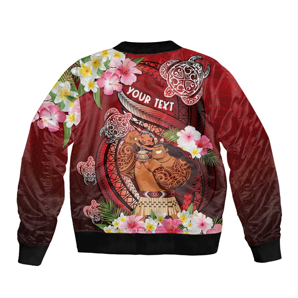 Personalised New Zealand Father's Day Bomber Jacket Happy Father And Child