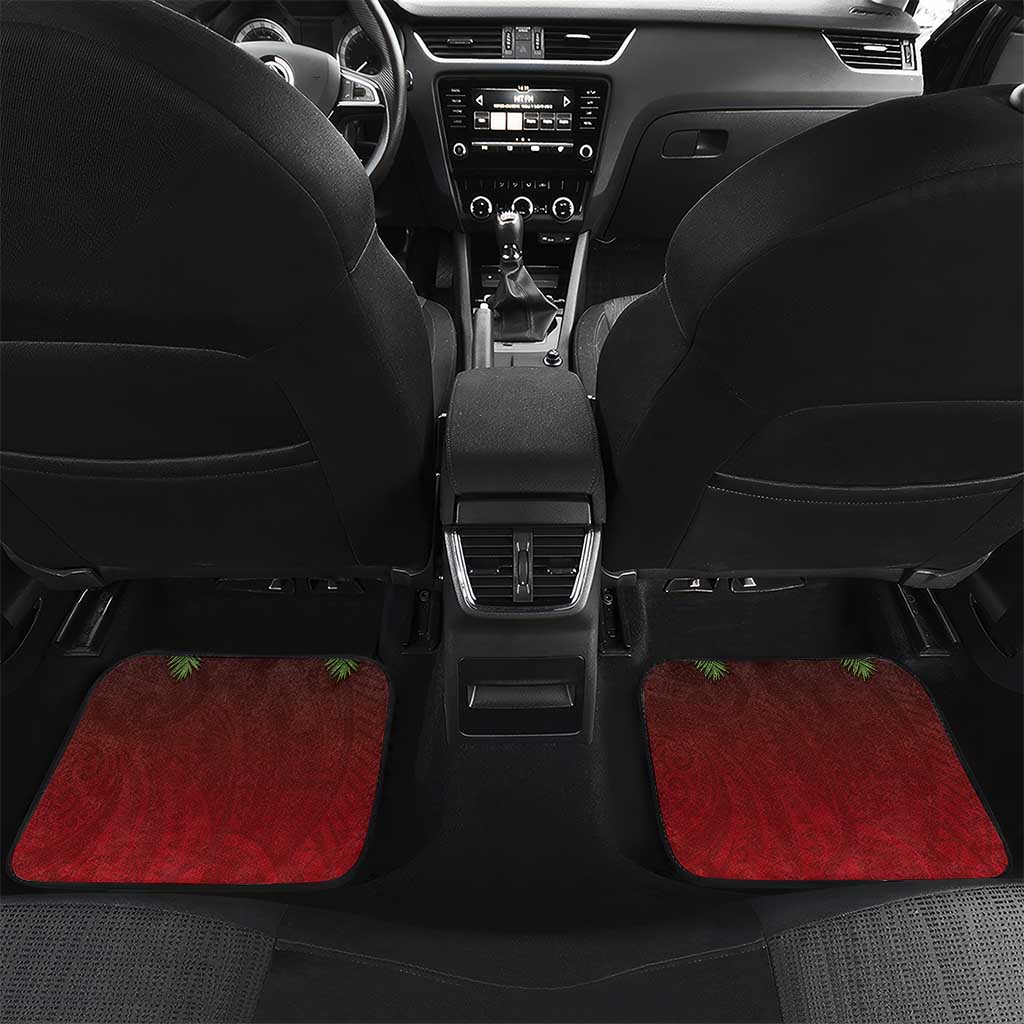 New Zealand Father's Day Car Mats Happy Father And Child DT04 Set 2pcs - Back Red - Polynesian Pride
