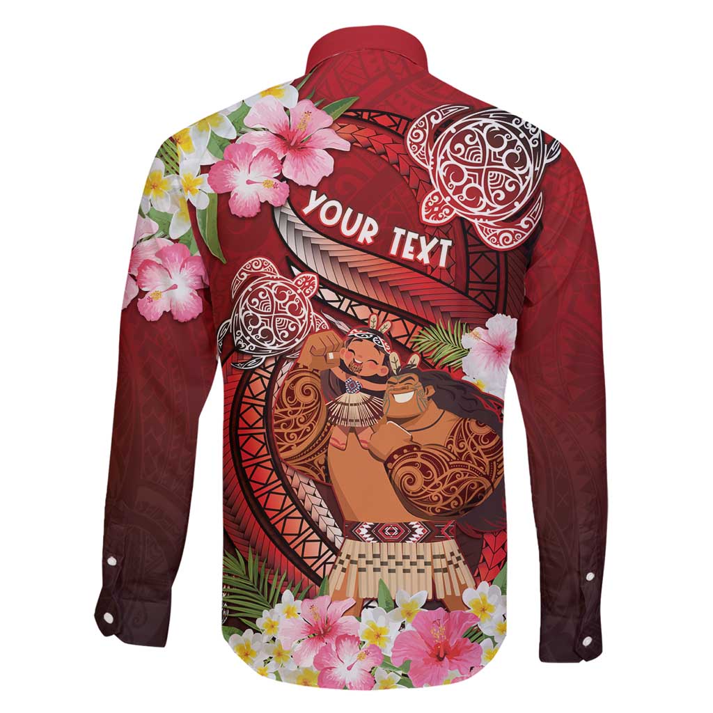 Personalised New Zealand Father's Day Family Matching Long Sleeve Bodycon Dress and Hawaiian Shirt Happy Father And Child