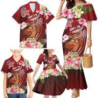 Personalised New Zealand Father's Day Family Matching Mermaid Dress and Hawaiian Shirt Happy Father And Child