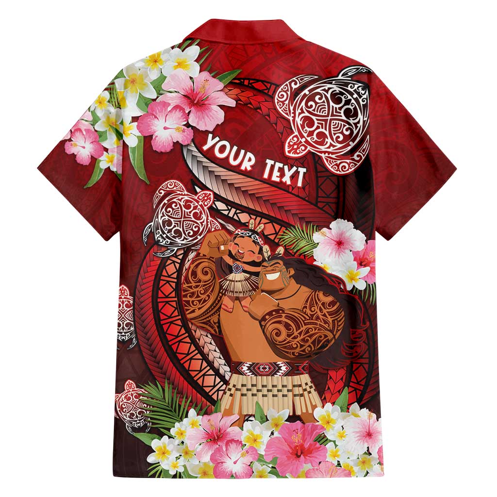 Personalised New Zealand Father's Day Family Matching Puletasi and Hawaiian Shirt Happy Father And Child