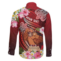 Personalised New Zealand Father's Day Family Matching Puletasi and Hawaiian Shirt Happy Father And Child