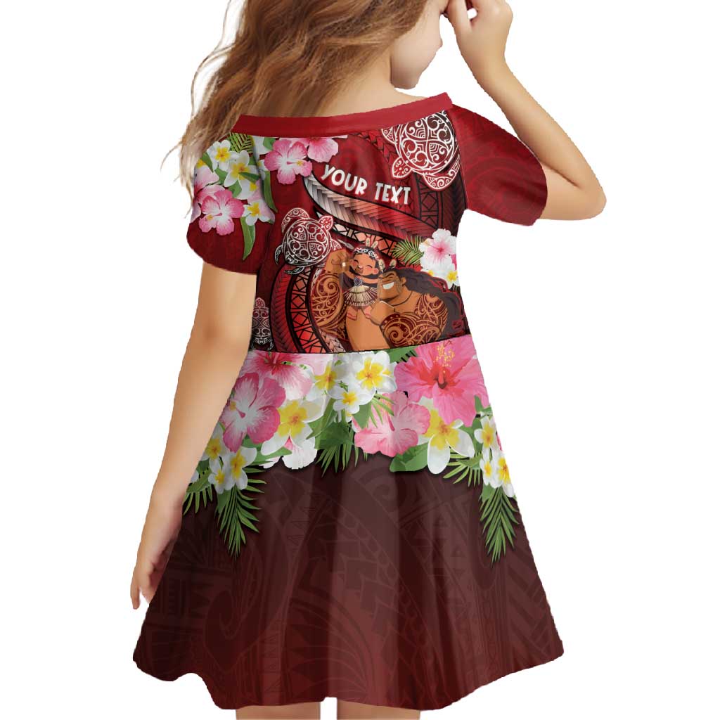 Personalised New Zealand Father's Day Family Matching Short Sleeve Bodycon Dress and Hawaiian Shirt Happy Father And Child