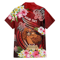 Personalised New Zealand Father's Day Family Matching Tank Maxi Dress and Hawaiian Shirt Happy Father And Child