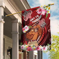 New Zealand Father's Day Garden Flag Happy Father And Child DT04 House Flag Red - Polynesian Pride