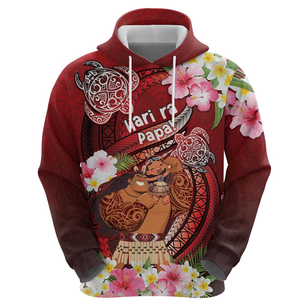 Personalised New Zealand Father's Day Hoodie Happy Father And Child