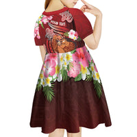 Personalised New Zealand Father's Day Kid Short Sleeve Dress Happy Father And Child